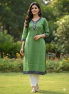 SI 309 Art Silk Jacquard Work Kurti Wholesale Clothing Distributors In India